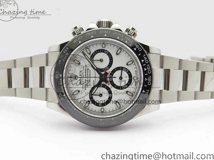 Rolex aaa copy Bezel White Sustainable 116500 Noob Edition on Bracelet Ceramic Best A SS Dial 1:1 2980 Daytona 1218